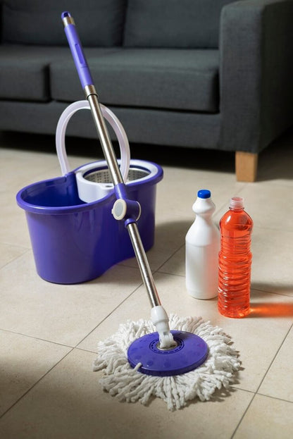 🧹💧 Trapeador Giratorio con Balde Escurridor